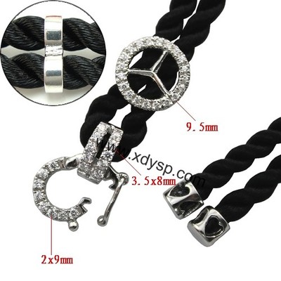 925銀車標(biāo)志白金款,規(guī)格:3mm(黑色),白金款精品繩,微鑲工藝,項(xiàng)鏈繩